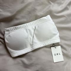GRL ベアトップ チューブトップ ホワイト Sサイズのサムネイル