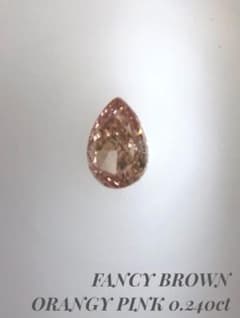 FANCY BROWN ORANGY PINK 0.240ct ペアシェイプのサムネイル