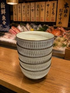 美濃焼 渕錆飛びカンナ 多用碗 5個セットのサムネイル