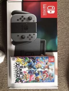 Switch Joy-Con (L) / (R) グレー　スマブラ付きのサムネイル