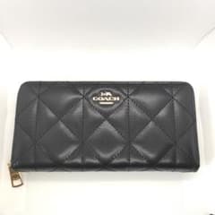 ✾新品未使用✾COACH長財布✿ラウンドファスナー キルティング F53637 COACH コーチ 長財布 ラウンドファスナー キルティング 黒 F53637