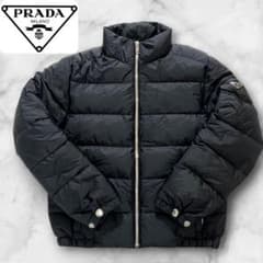 【極美品】プラダ ダウンジャケット ブラック 44 S リナイロン 三角ロゴ 極美品】プラダ ダウンジャケット ブラック 44 S リナイロン 三角ロゴ