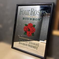 Four Roses パブミラー 木製フレーム 壁掛け鏡のサムネイル