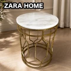 ZARA  マーブル サイドテーブル 大理石 ラウンドテーブル ZARA HOME マーブル サイドテーブル 大理石 ラウンドテーブル - メルカリ
