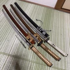 模造刀 模擬刀 小柄 武士 侍 伝統工芸 剣 ソード 太刀 鍔 3本セット