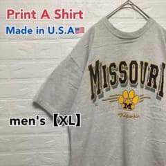 ●T519 미국제 미주리 대학 T셔츠 그레이계 men's XL