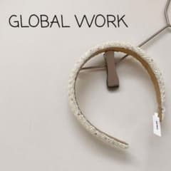 【新品タグ付き】GLOBALWORK カチューシャ ツイード スパンコール