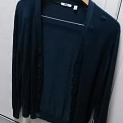 ユニクロ カーディガン グリーン ブラックのサムネイル