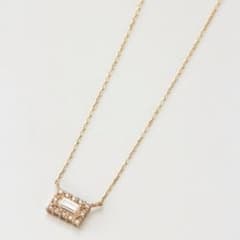 【最終値下げ】パティエラ K10バゲットカットダイヤモンドネックレス 最終値下げ】パティエラ K10バゲットカットダイヤモンドネックレス