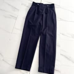 ペセリコ　ウエストニット切替 シルバー金具 ドローストリング テーパードパンツ ペセリコ ウエストニット切替 シルバー金具 ドローストリング