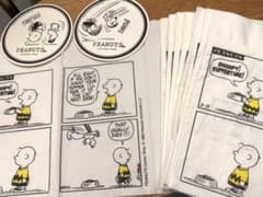 PEANUTS 종이 냅킨 & 코스터 세트 (스누피 / 찰리)