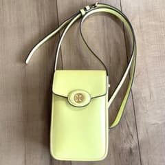 【美品】TORY BURCH スマホショルダー バック イエロー スマホケースのサムネイル