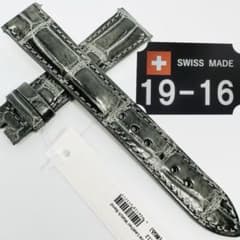 専用2112#19mm-16mmダークアッシュ★本物クロコダイルベルト★スイス製 2112#19mm-16mmダークアッシュ☆本物クロコダイルベルト☆スイス製