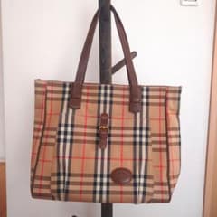 未使用BURBERRY バーバリー トートバッグ 旧ロゴ シャドーホース 希少】BURBERRY バーバリー 旧ロゴ トートバッグ シャドーホース