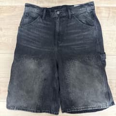GAP デニム ペインターショーツ ブラックのサムネイル