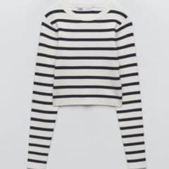 ZARA ベーシックリブニットセーター:ボーダーのサムネイル
