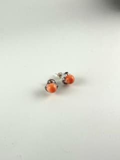 ピンク珊瑚 スタッドピアス K18 新品のサムネイル