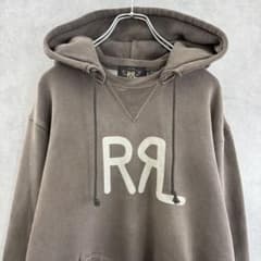 RRL ダブルアールエル 後付けパーカー ブラウン L - メルカリ