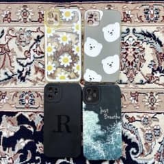 iPhone用ソフトケース 花柄とクマ柄 - メルカリ