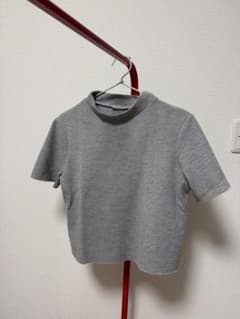 ZARA TRAFALUC ハイネック 半袖ニット グレーのサムネイル