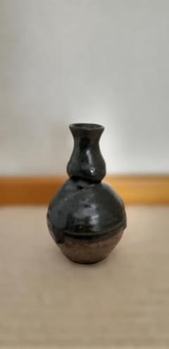 ヴィンテージ陶器 花瓶 徳利型 釉薬仕上げのサムネイル
