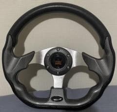 スポーツステアリング ハンドル 本体 カーボン調のサムネイル