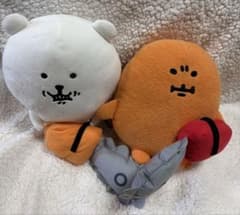 ナガノキャラクターズ　チェーンソーBIGぬいぐるみ　ナガノくま　もぐらコロッケ