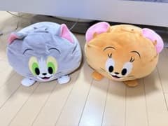 톰과 제리 마쇼마로 자고 썰매 봉제인형 2점 세트