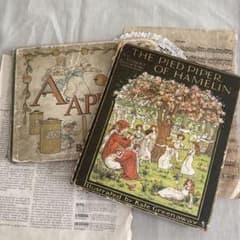 まとめ売り☆1930年アンティーク美しい挿絵の絵本2冊 洋書ジャンク