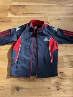 adidas CLIMALITE ジャージ ネイビー/レッド　上下のサムネイル