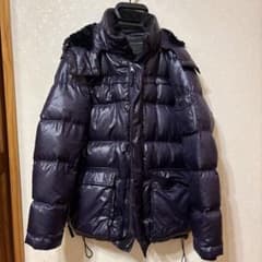 パープル 光沢　フード付き Old 90s opium dripダウンジャケットのサムネイル