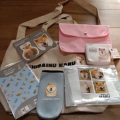 Xmasセール♪柴犬まる２WAYトートバッグ水色）他７点セットのサムネイル