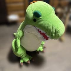 蓮司&悠人☆プロフィール必ず必読様　専用 恐竜 ぬいぐるみ ティラノサウルス 緑のサムネイル