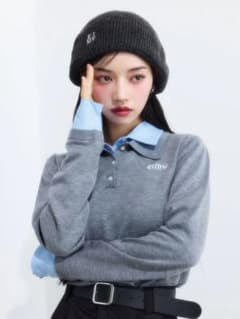 eimy istoire ダブルカラーデザインニットのサムネイル