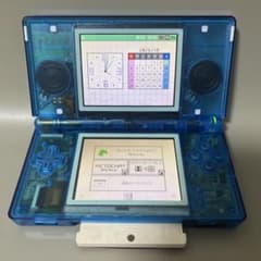 DS Lite 本体 クリアブルースケルトンカスタム 充電器付のサムネイル