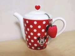 おや様専用★ディズニー ミニー　ティーポット　いちごの茶こしボール付きのサムネイル