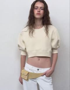 ZARA ボリュームクロップドスウェードシャツsizeS 新品未使用のサムネイル