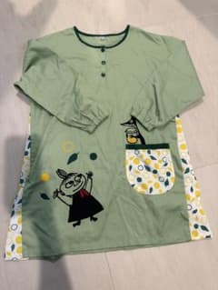 ムーミン エプロン 緑色 長袖のサムネイル