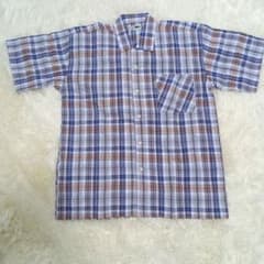 CHEMISE LACOSTE チェック柄 半袖ルームウェア Mサイズ 日本製のサムネイル