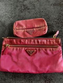 【いいね30超感謝価格】PRADAティッシュケースミニポーチナイロンピンク保証有 PRADA ポーチ &ティッシュケース2点セット ピンク ナイロン - メルカリ
