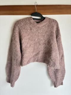 RETRO GIRL 長袖ニット くすみピンクのサムネイル