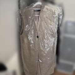 ZARA ロングベスト ジレ ベージュ XSサイズのサムネイル