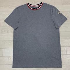 極美品〕モンクレール 襟刺繍 S グレー Tシャツ 国内正規品 5S328 