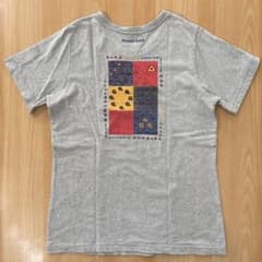 美品 モンベル ペアスキンコットンT L グレー キャンプ柄 UVカットのサムネイル