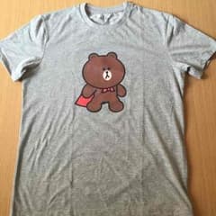 レア 新品未使用 LINE 公式非売品 Tシャツ ブラウンのサムネイル