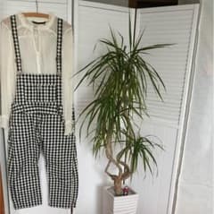 白黒ブロックチェックオーバーオール♡美品のサムネイル