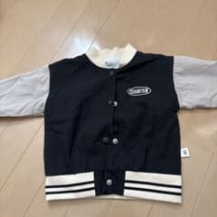 CHAMPION ボタン式ジャケット 90cm 黒/グレーのサムネイル