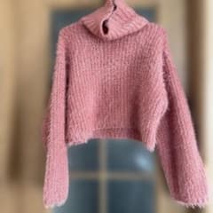 Petit Fleur タートルネック ニット ピンクのサムネイル