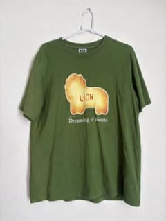 GU たべっ子どうぶつ LION Tシャツ カーキのサムネイル