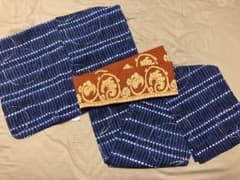 未使用品　吸汗速乾　カルキュロ　浴衣　L寸　洗える着物　単衣　小紋のサムネイル